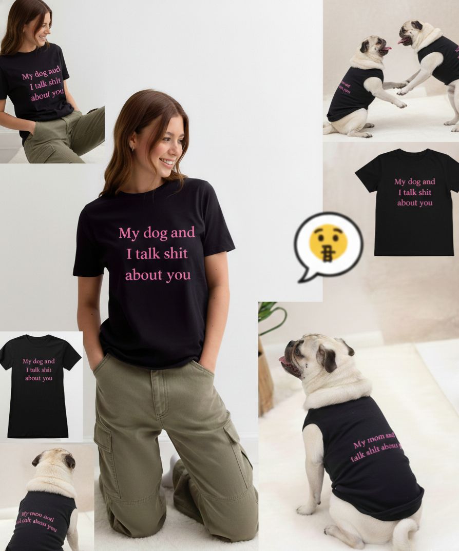 The "Honest Duo" Matching T-Shirt Set β Women & Dog | Beaship Studio